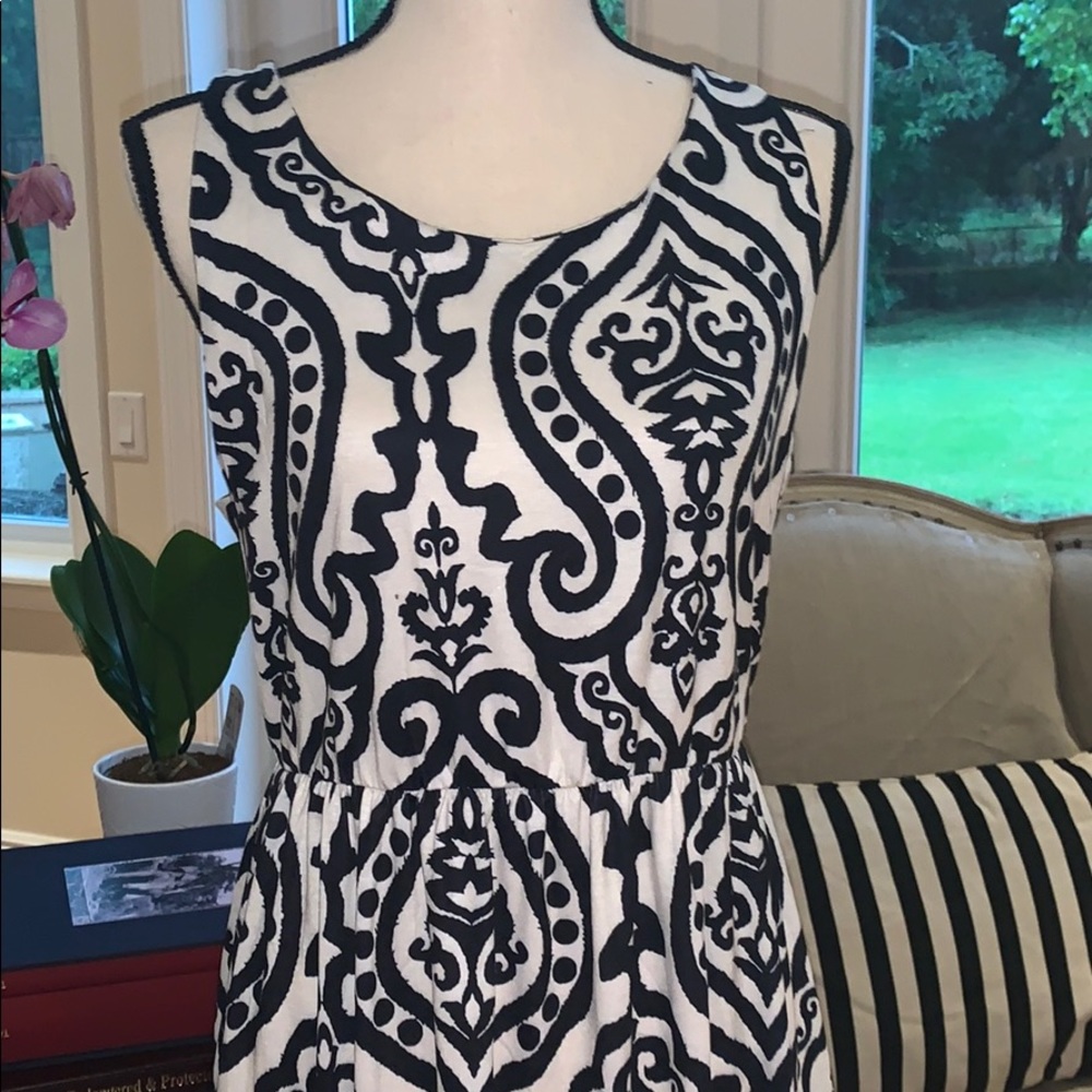 MAXI DRESS  CREAM AND MIDNIGHT SIZE L
